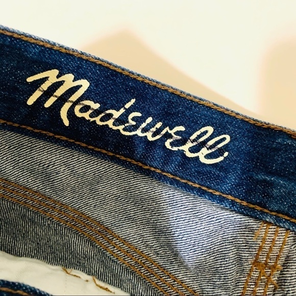 MADEWELL•distressed dark denim shorts woman 24 - Picture 7 of 8